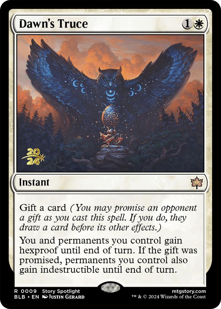 Dawn's Truce [Bloomburrow Prerelease Promos] | Local Legends