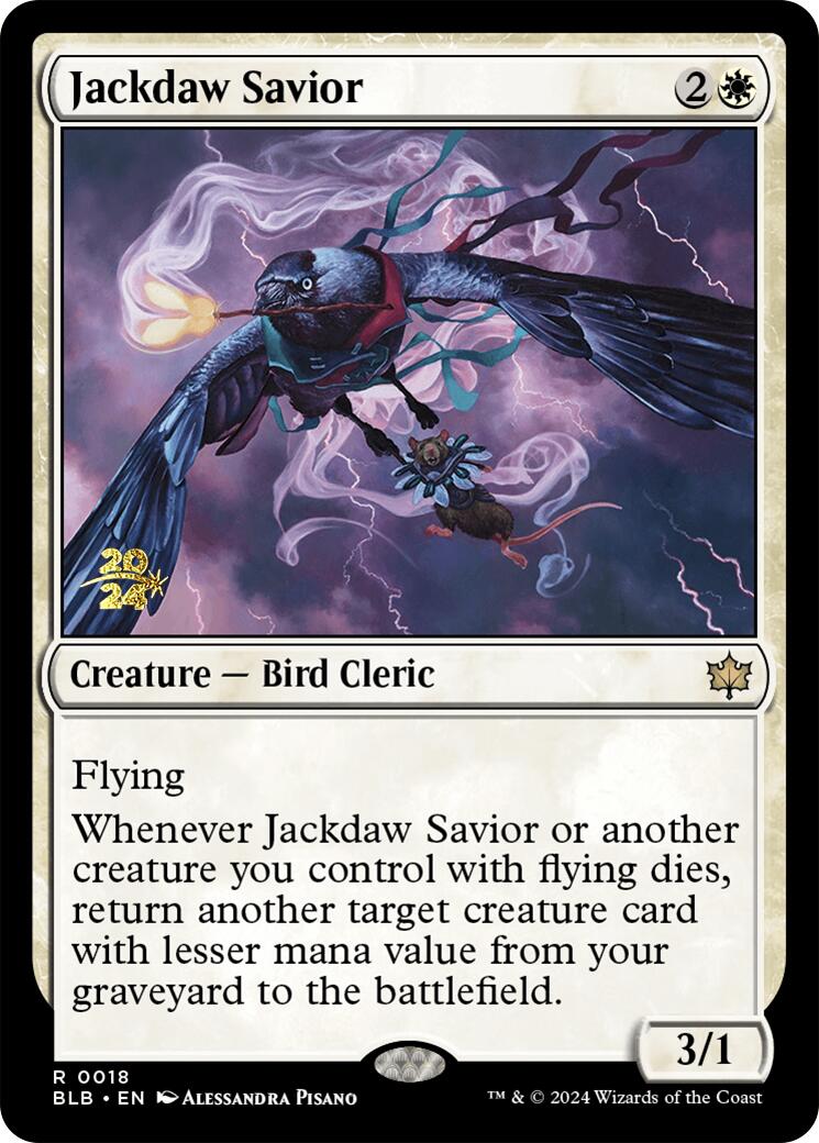 Jackdaw Savior [Bloomburrow Prerelease Promos] | Local Legends
