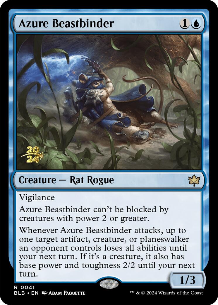 Azure Beastbinder [Bloomburrow Prerelease Promos] | Local Legends