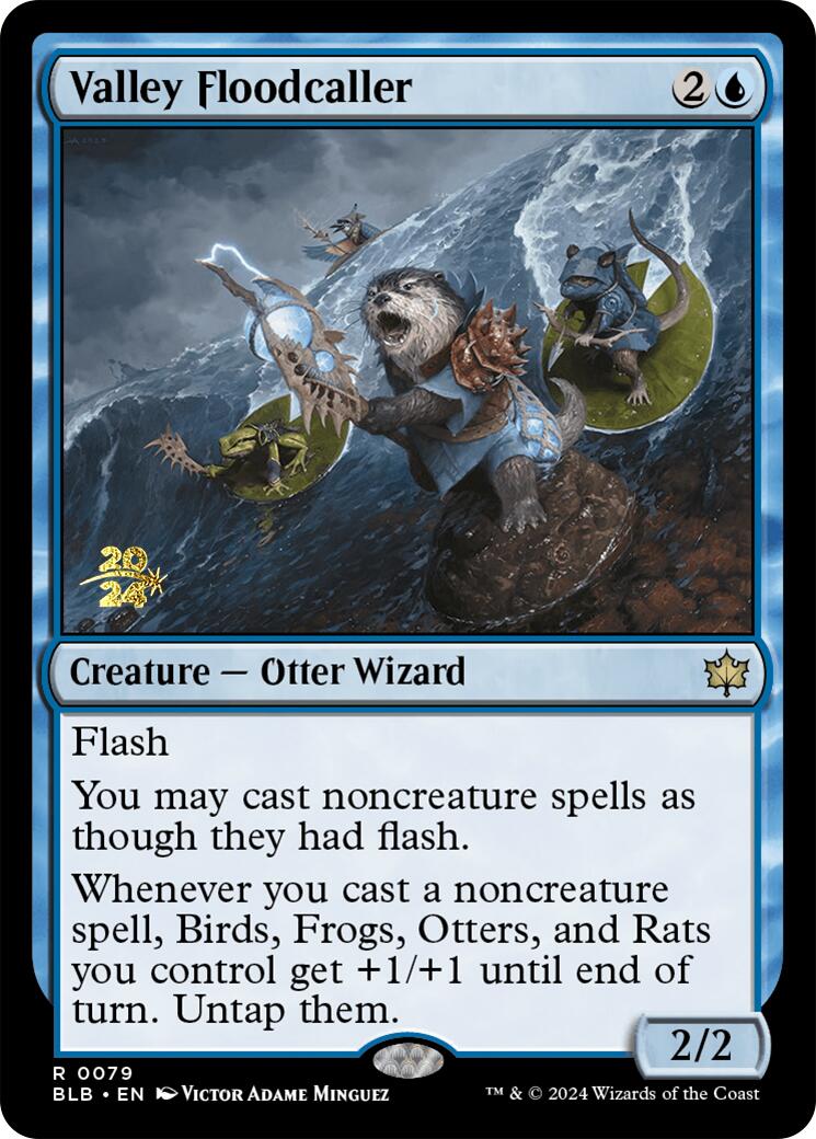 Valley Floodcaller [Bloomburrow Prerelease Promos] | Local Legends