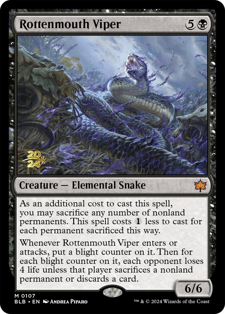 Rottenmouth Viper [Bloomburrow Prerelease Promos] | Local Legends