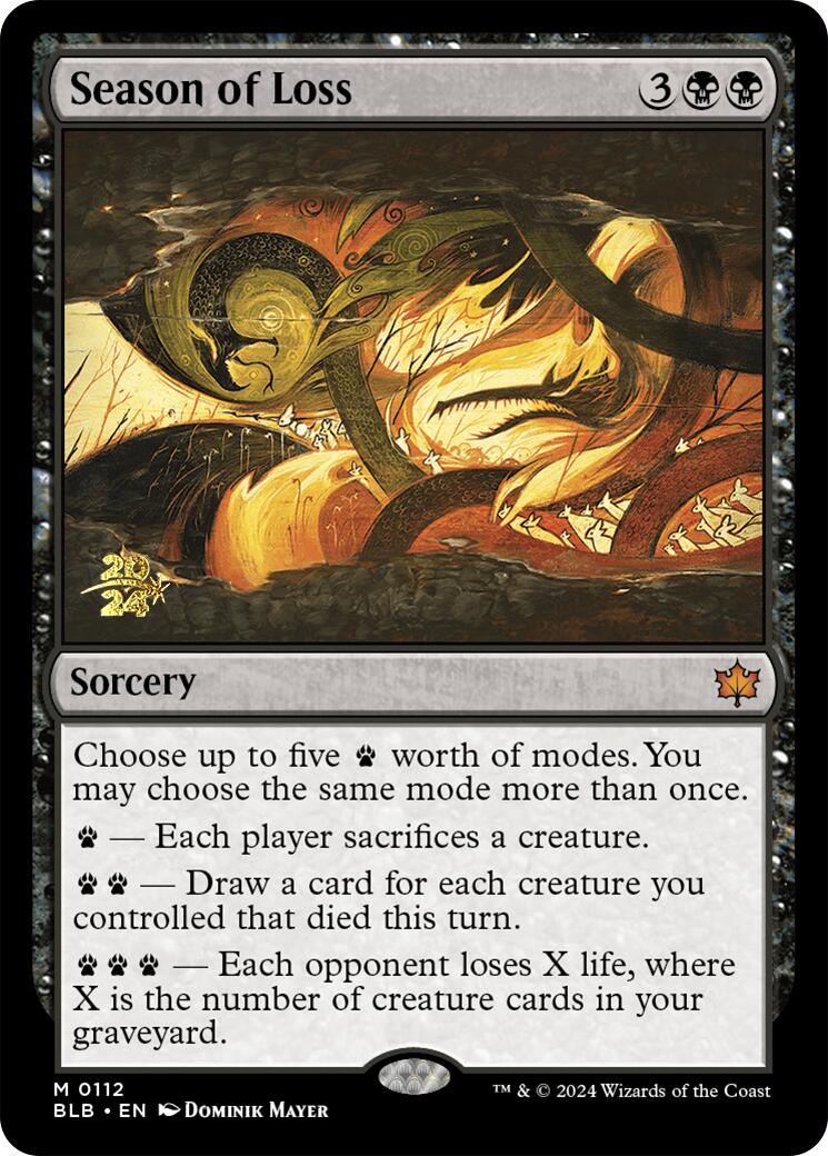 Season of Loss [Bloomburrow Prerelease Promos] | Local Legends