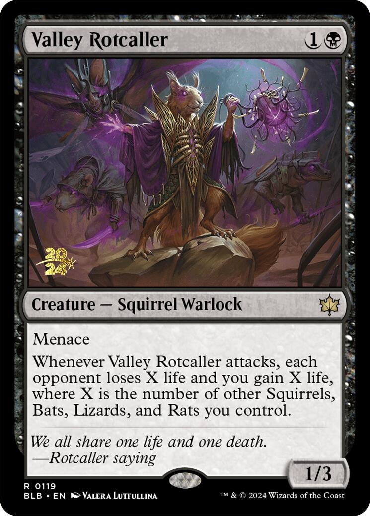 Valley Rotcaller [Bloomburrow Prerelease Promos] | Local Legends