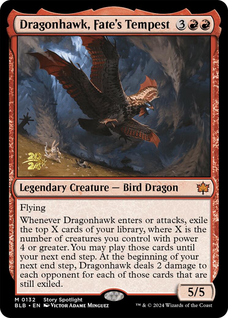 Dragonhawk, Fate's Tempest [Bloomburrow Prerelease Promos] | Local Legends