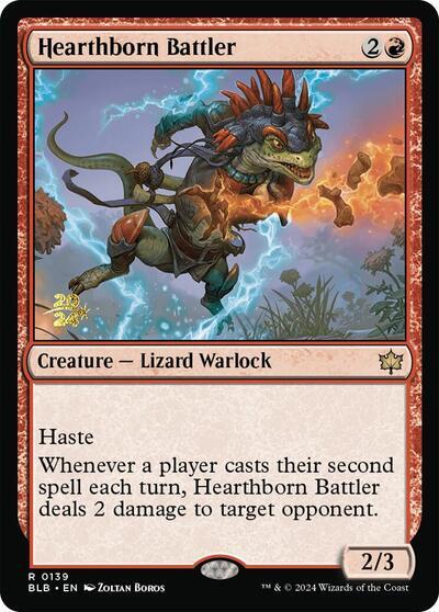 Hearthborn Battler [Bloomburrow Prerelease Promos] | Golgari Games