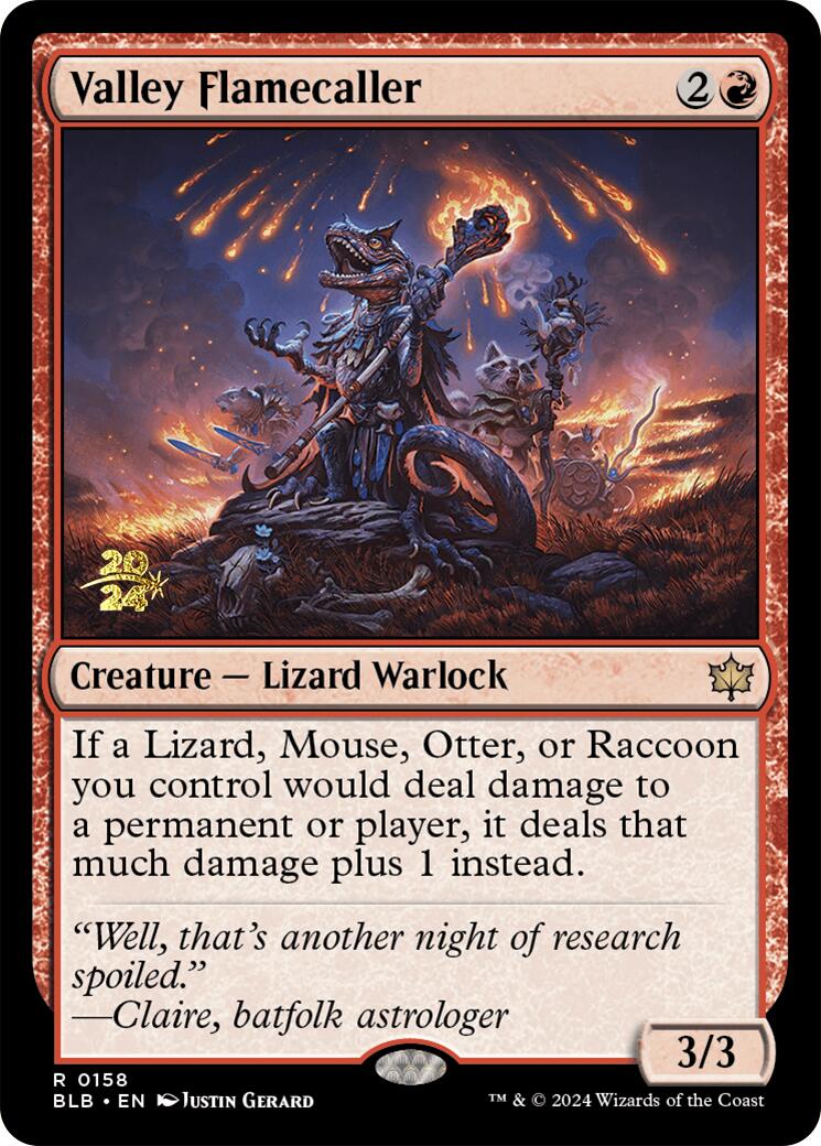 Valley Flamecaller [Bloomburrow Prerelease Promos] | Local Legends