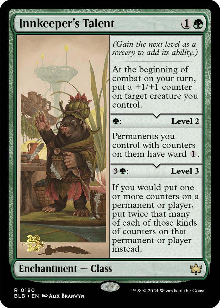 Innkeeper's Talent [Bloomburrow Prerelease Promos] | Local Legends