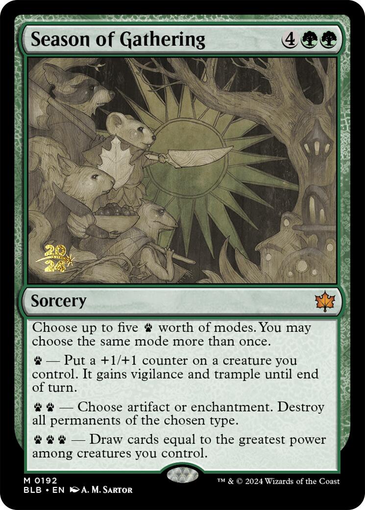 Season of Gathering [Bloomburrow Prerelease Promos] | Local Legends