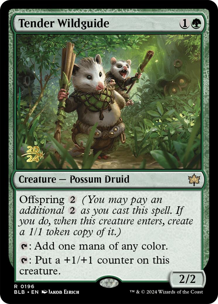 Tender Wildguide [Bloomburrow Prerelease Promos] | Local Legends