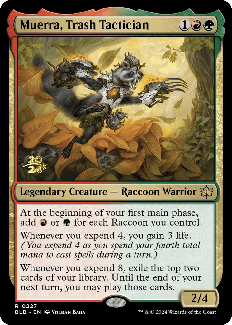 Muerra, Trash Tactician [Bloomburrow Prerelease Promos] | Local Legends
