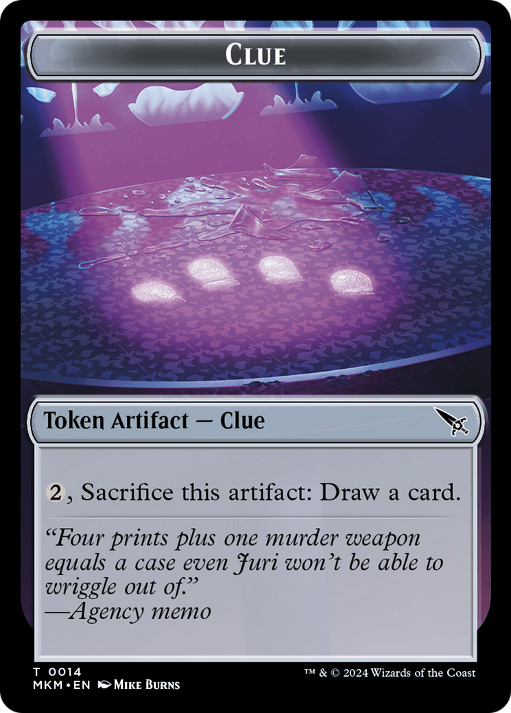 Clue (0014) // A 0041 Double-Sided Token [Murders at Karlov Manor Tokens] | Local Legends