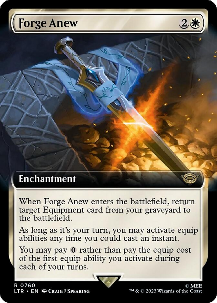Forge Anew (Extended Art) (Surge Foil) [The Lord of the Rings: Tales of Middle-Earth] | Local Legends