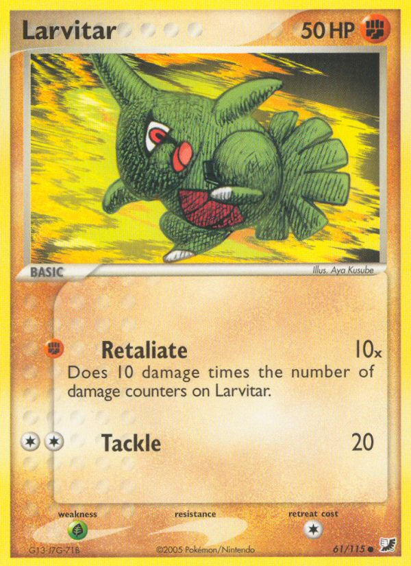 Larvitar (61/115) [EX: Unseen Forces] | Golgari Games