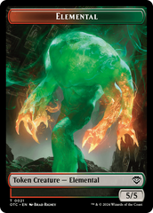 Elemental (0021) // Angel Double-Sided Token [Outlaws of Thunder Junction Commander Tokens] | Local Legends