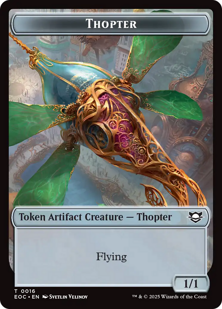 Thopter // Beast (0006) Double-Sided Token [Edge of Eternities Commander Tokens] | Local Legends