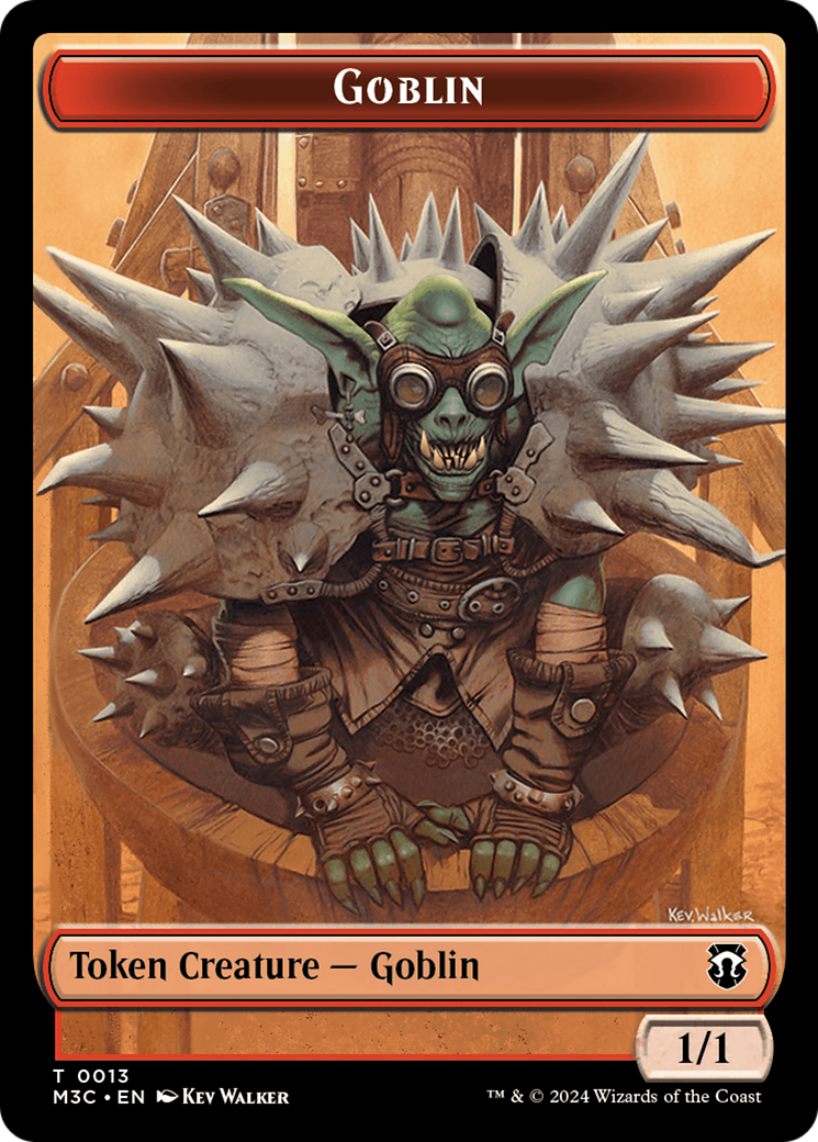 Goblin (Ripple Foil) // Tarmogoyf Double-Sided Token [Modern Horizons 3 Commander Tokens] | Local Legends