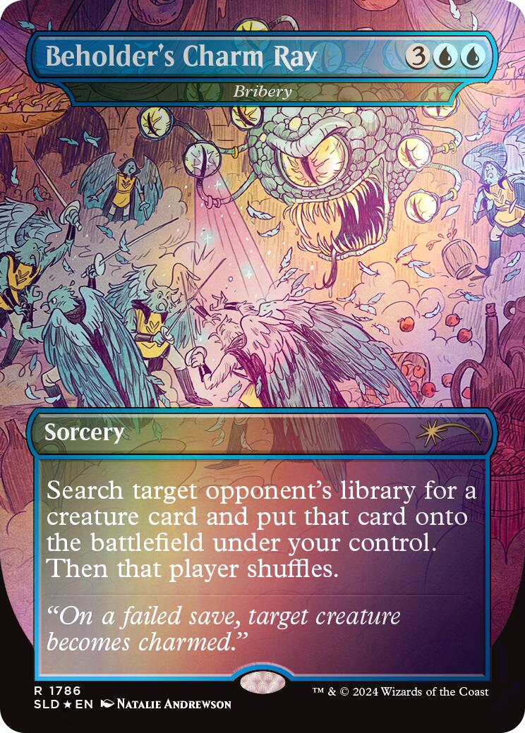 Beholder's Charm Ray - Bribery (Rainbow Foil) [Secret Lair Drop Series] | Golgari Games