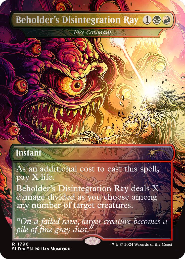 Beholder's Disintegration Ray - Fire Covenant (Rainbow Foil) [Secret Lair Drop Series] | Local Legends