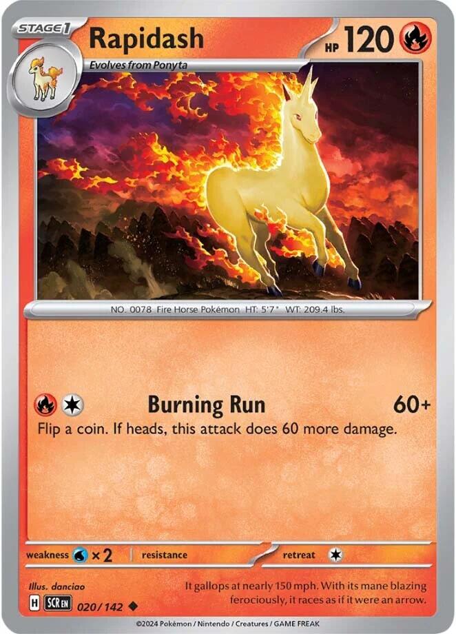 Rapidash (020/142) [Scarlet & Violet: Stellar Crown] | Golgari Games