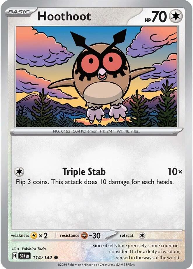 Hoothoot (114/142) [Scarlet & Violet: Stellar Crown] | Golgari Games