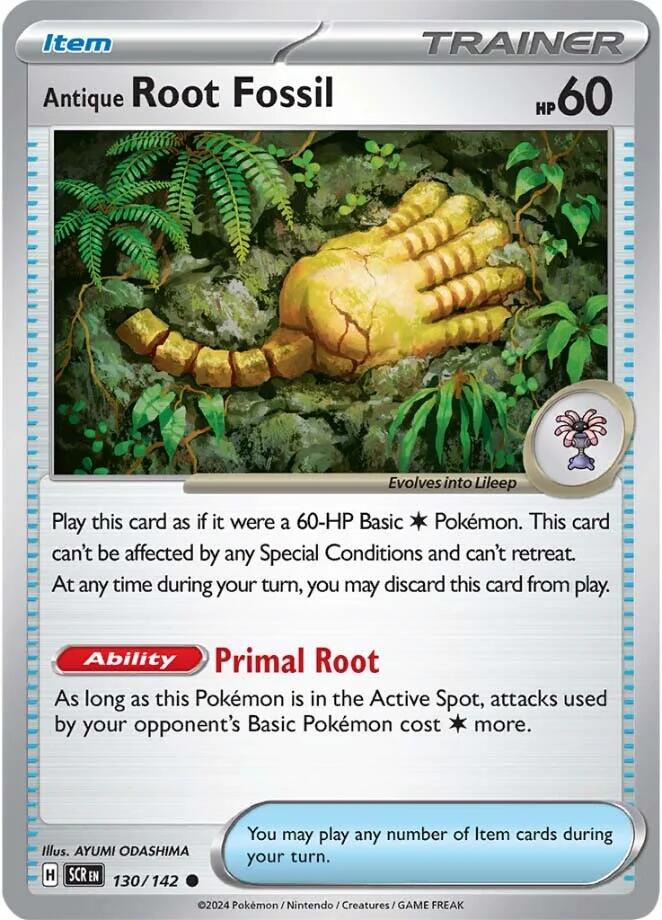 Antique Root Fossil (130/142) [Scarlet & Violet: Stellar Crown] | Golgari Games