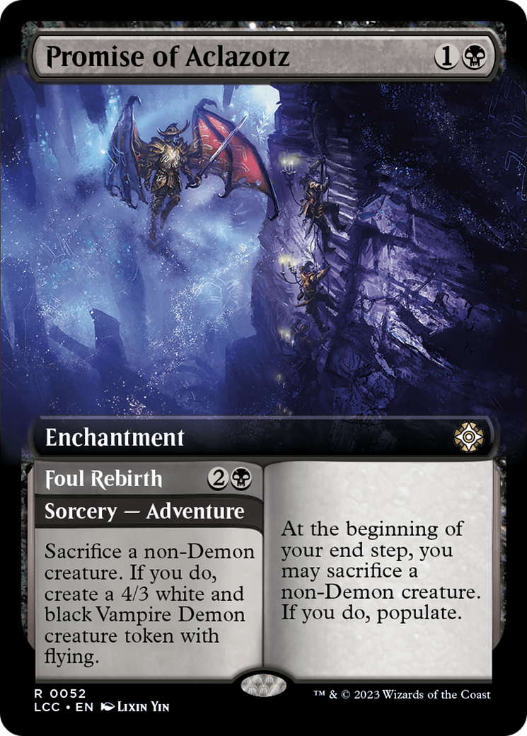 Promise of Aclazotz // Foul Rebirth (Extended Art) [The Lost Caverns of Ixalan Commander] | Local Legends