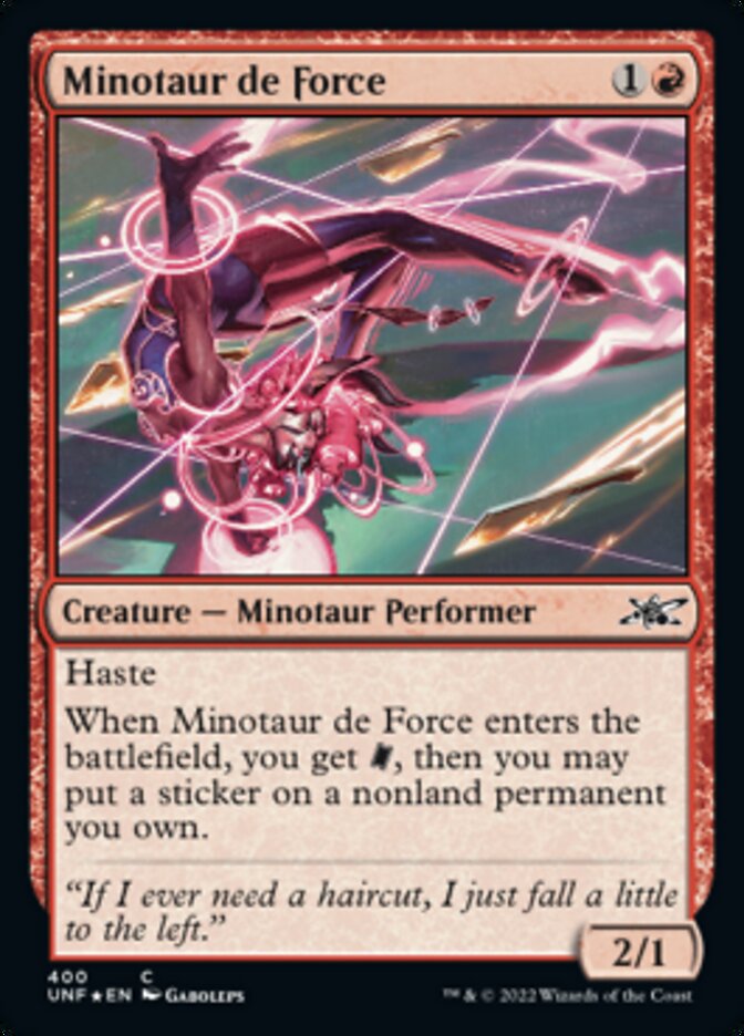 Minotaur de Force (Galaxy Foil) [Unfinity] | Golgari Games