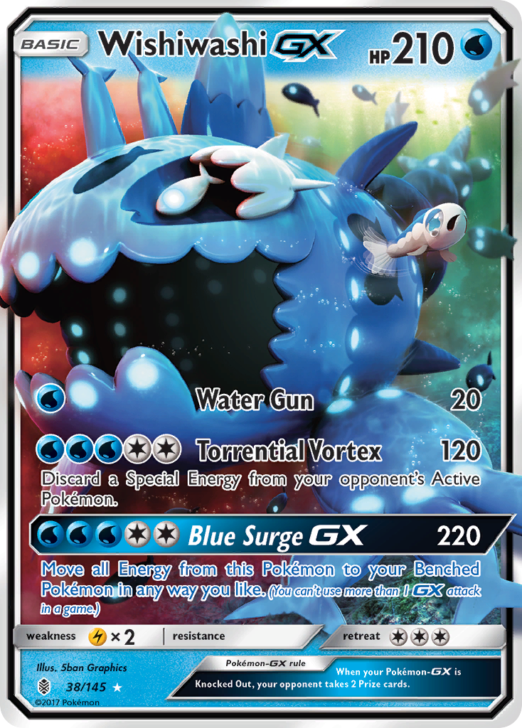 Wishiwashi GX (38/145) [Sun & Moon: Guardians Rising] | Golgari Games