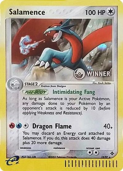 Salamence (19/97) (Winner) [League & Championship Cards] | Golgari Games