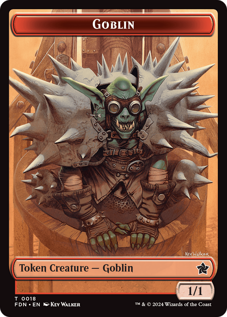 Goblin // Treasure Double-Sided Token [Foundations Tokens] | Local Legends