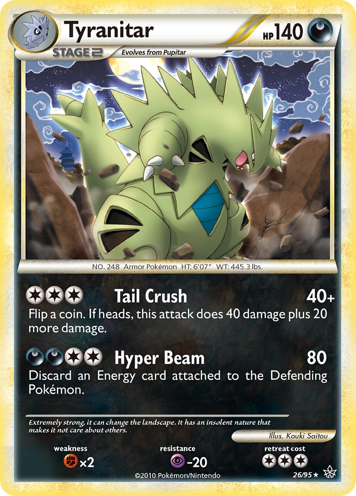 Tyranitar (26/95) (Theme Deck Exclusive) [HeartGold & SoulSilver: Unleashed] | Golgari Games