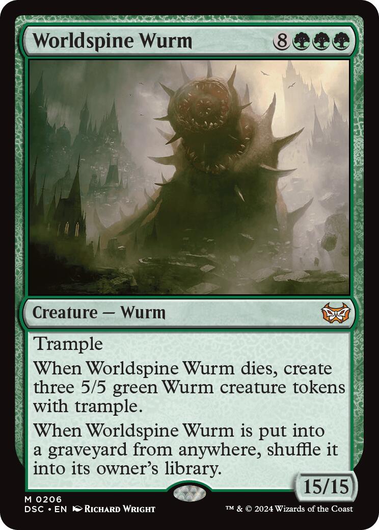 Worldspine Wurm [Duskmourn: House of Horror Commander] | Golgari Games