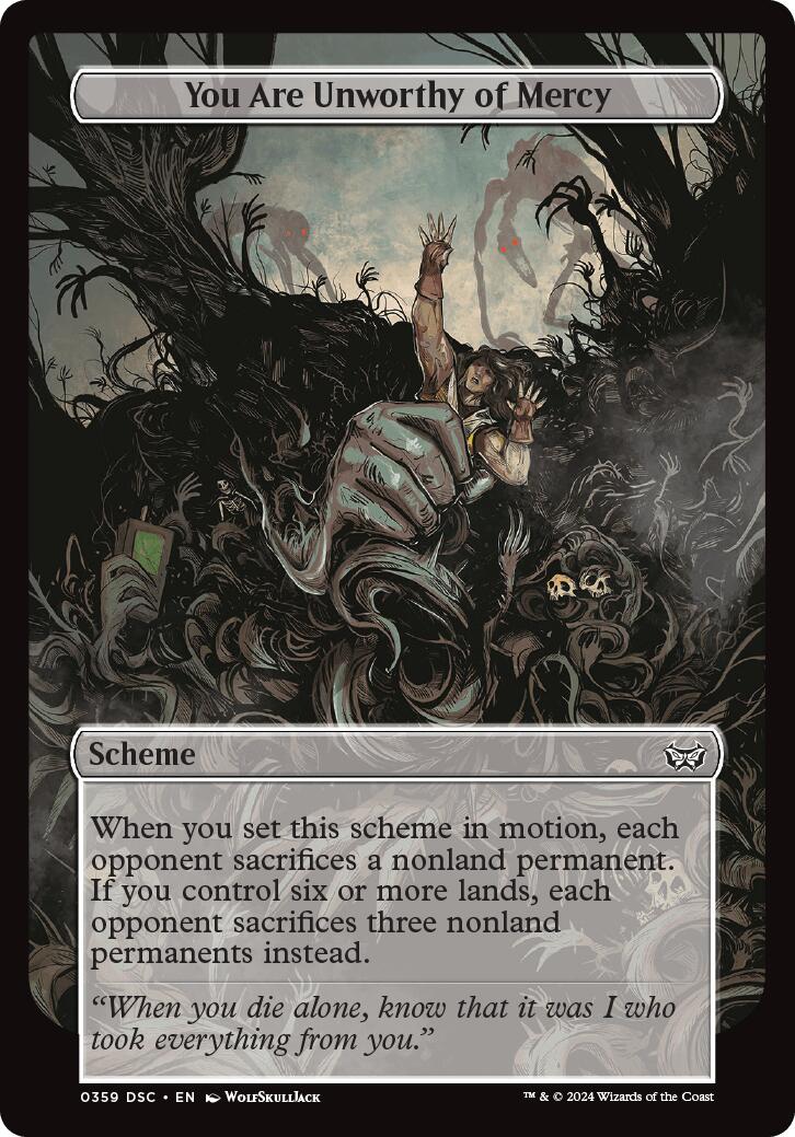 You Are Unworthy of Mercy (Full Art) [Duskmourn: Archenemy] | Local Legends