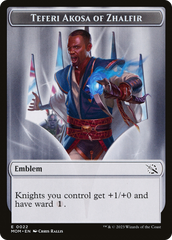 Treasure (21) // Teferi Akosa of Zhalfir Emblem Double-Sided Token [March of the Machine Tokens] | Golgari Games