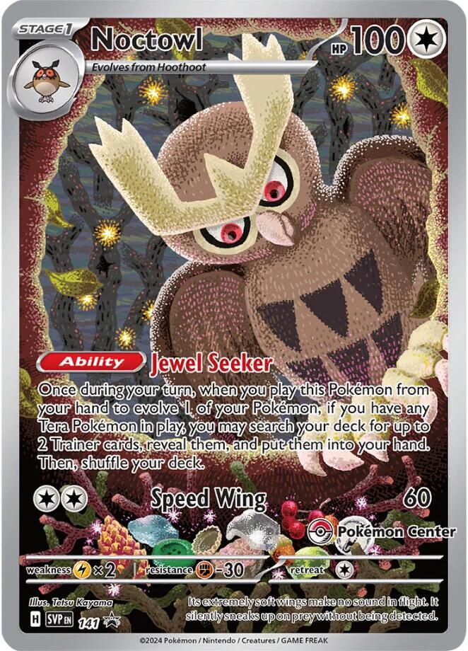 Noctowl (141) (Pokemon Center Exclusive) [Scarlet & Violet: Black Star Promos] | Golgari Games