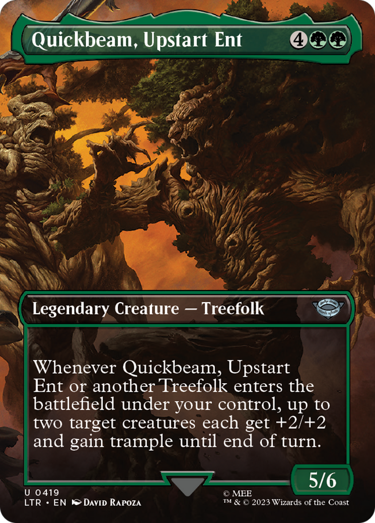 Quickbeam, Upstart Ent (Borderless Alternate Art) [The Lord of the Rings: Tales of Middle-Earth] | Golgari Games