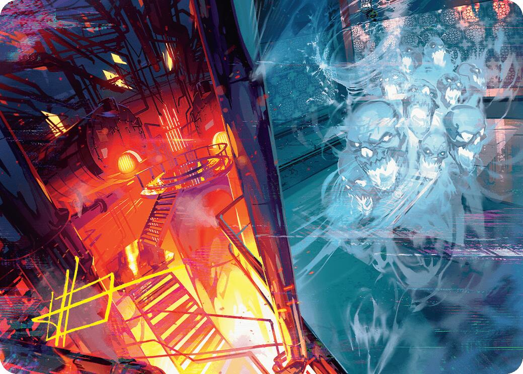 Roaring Furnace // Steaming Sauna Art Card (Gold-Stamped Signature) [Duskmourn: House of Horror Art Series] | Local Legends