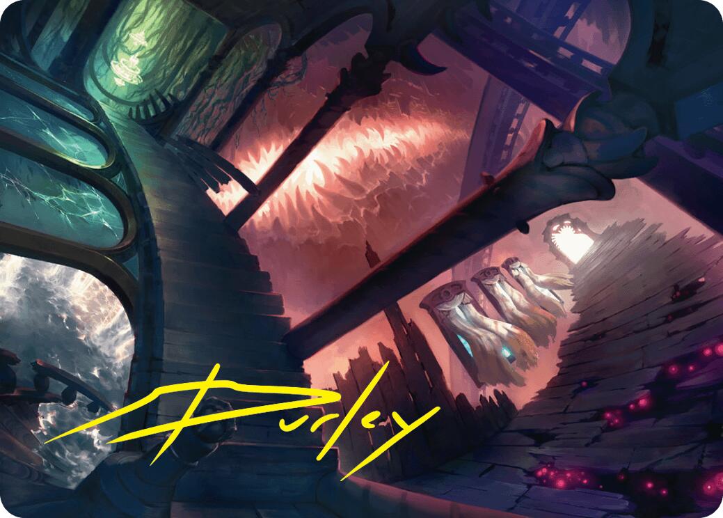 Terramorphic Expanse Art Card (Gold-Stamped Signature) [Duskmourn: House of Horror Art Series] | Local Legends