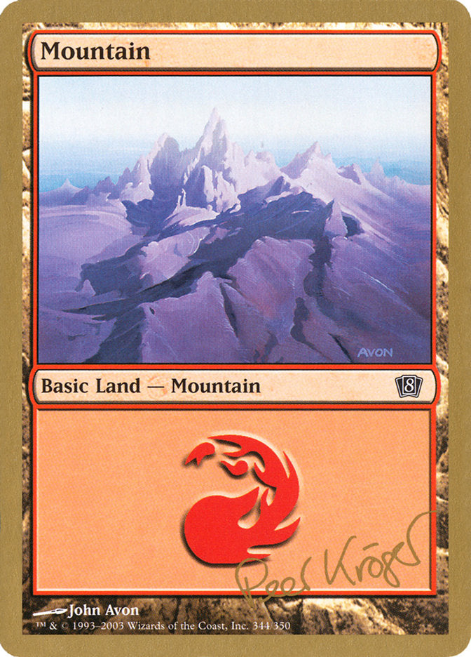 Mountain (344) (Peer Kroger) [World Championship Decks 2003] | Golgari Games