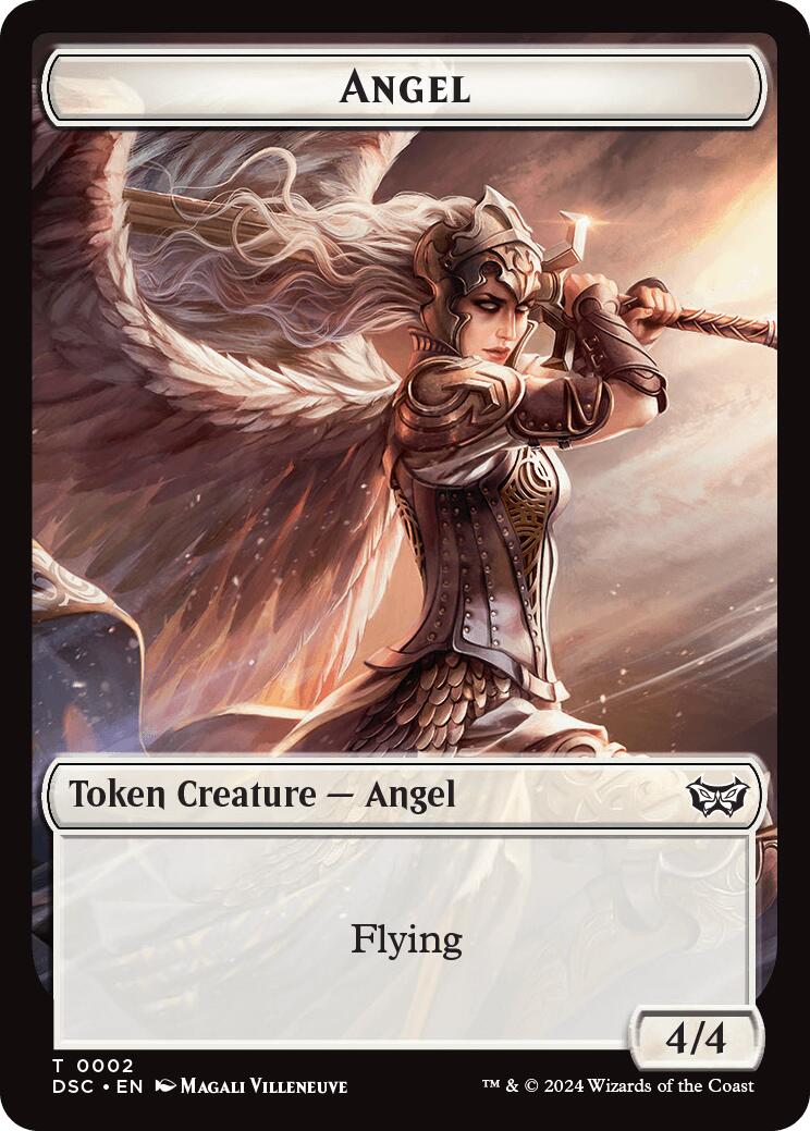 Angel // Glimmer Double-Sided Token [Duskmourn: House of Horror Commander Tokens] | Golgari Games