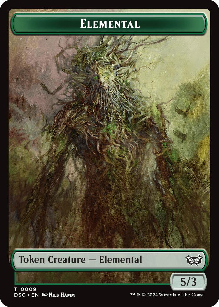 Elemental // Bird Double-Sided Token [Duskmourn: House of Horror Commander Tokens] | Local Legends