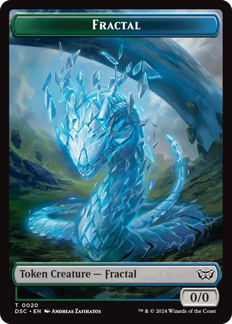 Fractal // Scarecrow Double-Sided Token [Duskmourn: House of Horror Commander Tokens] | Local Legends