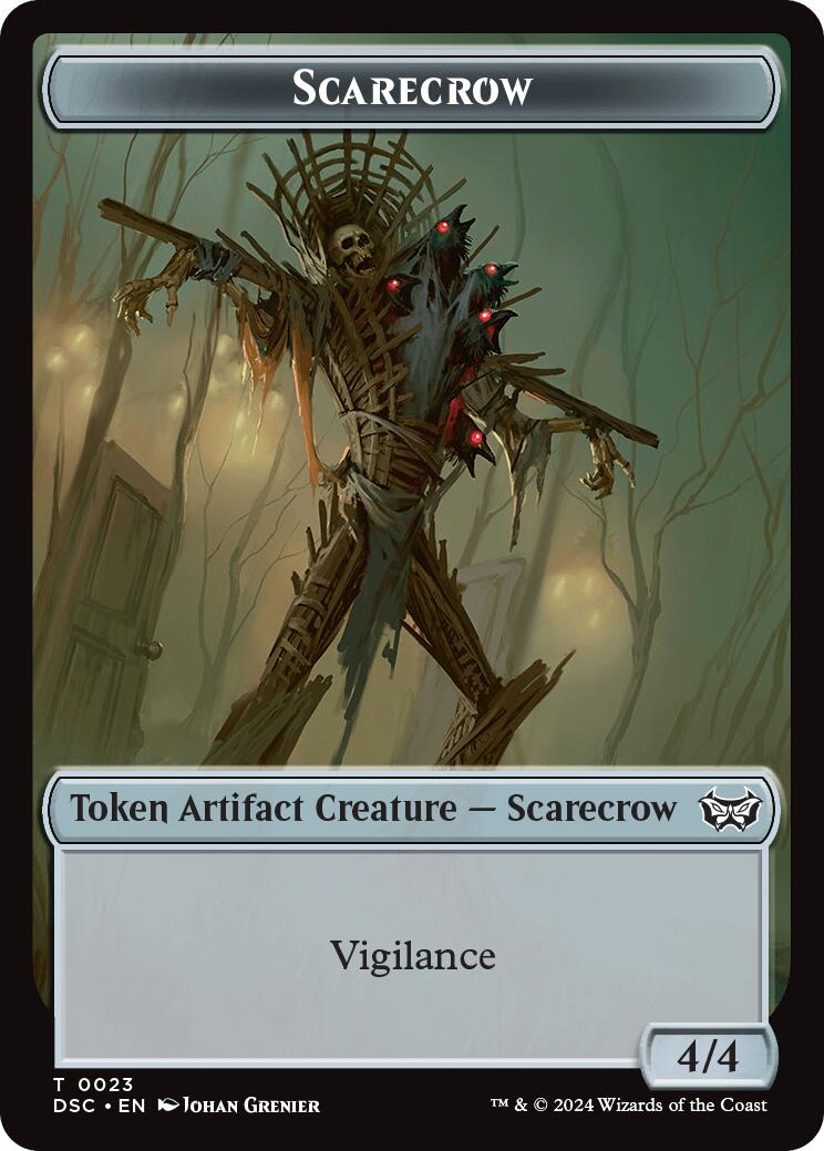 Fractal // Scarecrow Double-Sided Token [Duskmourn: House of Horror Commander Tokens] | Local Legends
