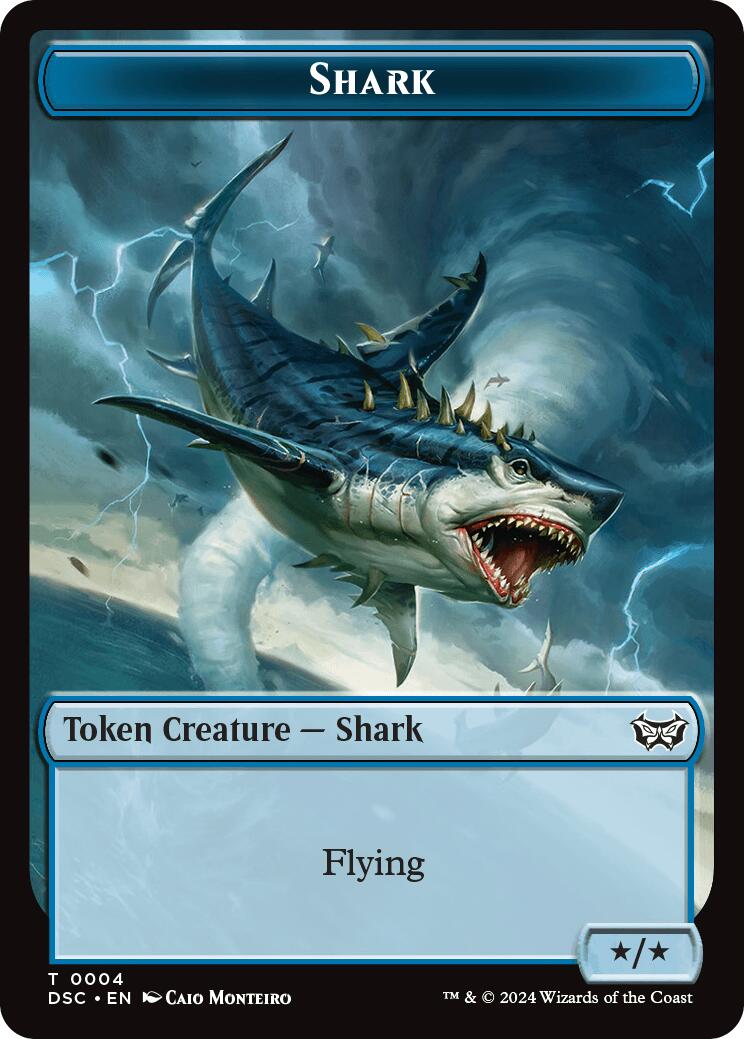 Shark // Copy Double-Sided Token [Duskmourn: House of Horror Commander Tokens] | Golgari Games