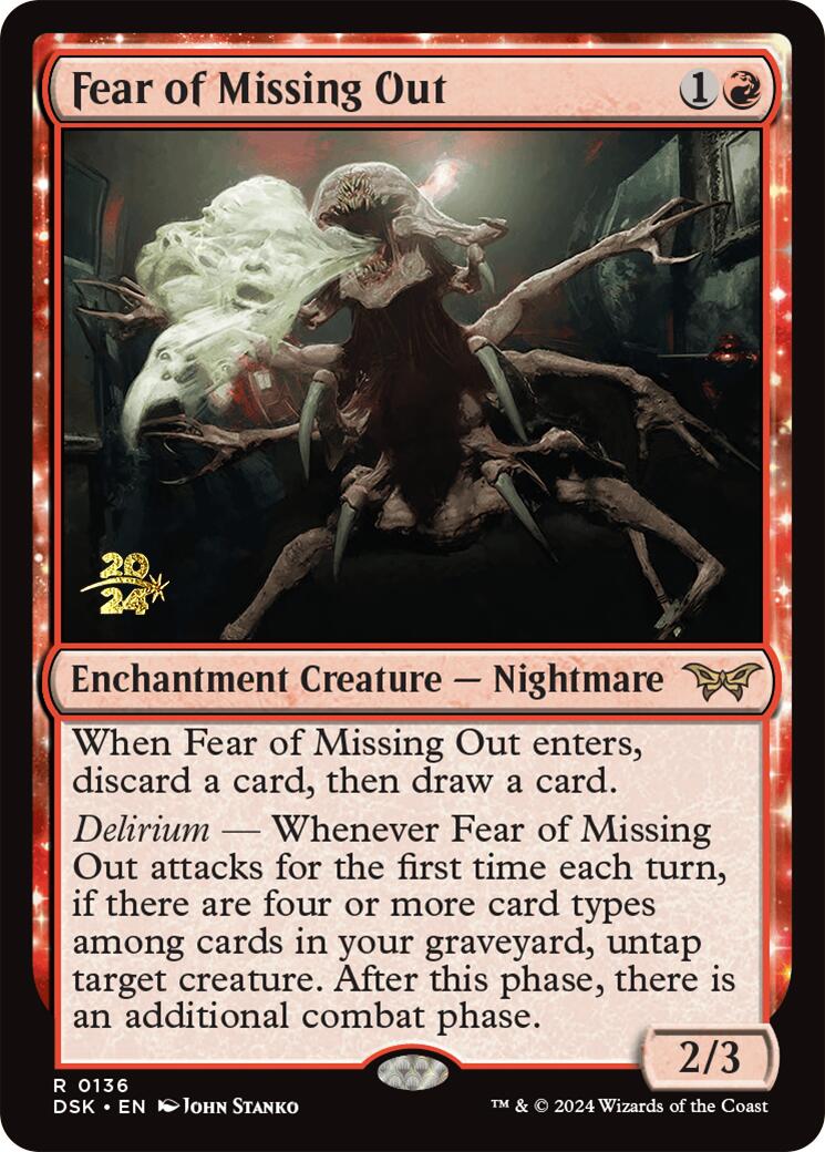 Fear of Missing Out [Duskmourn: House of Horror Prerelease Promos] | Golgari Games