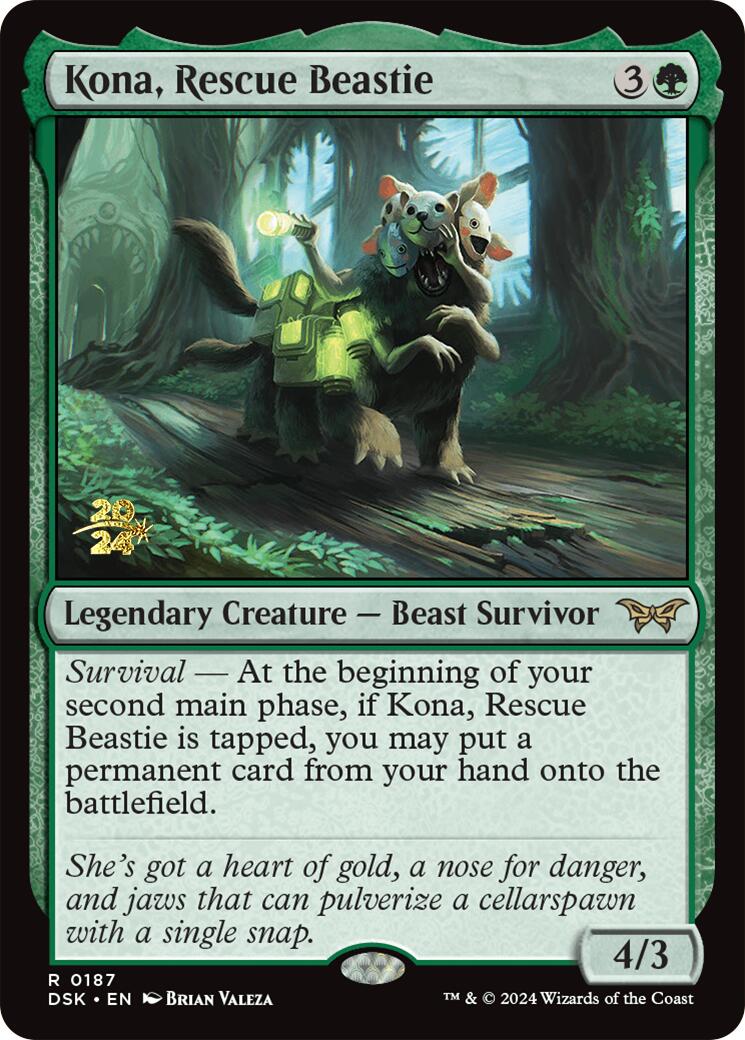Kona, Rescue Beastie (0187) [Duskmourn: House of Horror Prerelease Promos] | Local Legends