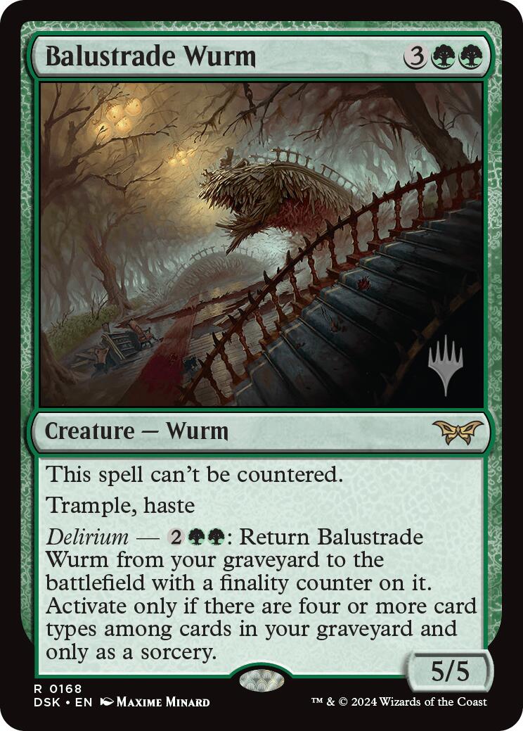 Balustrade Wurm [Duskmourn: House of Horror Promos] | Golgari Games