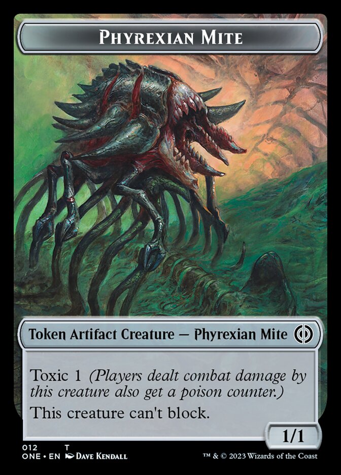 Rebel // Phyrexian Mite (012) Double-Sided Token [Phyrexia: All Will Be One Tokens] | Golgari Games