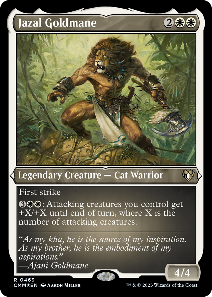 Jazal Goldmane (Foil Etched) [Commander Masters] | Local Legends
