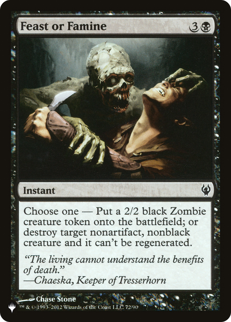 Feast or Famine [The List] | Local Legends